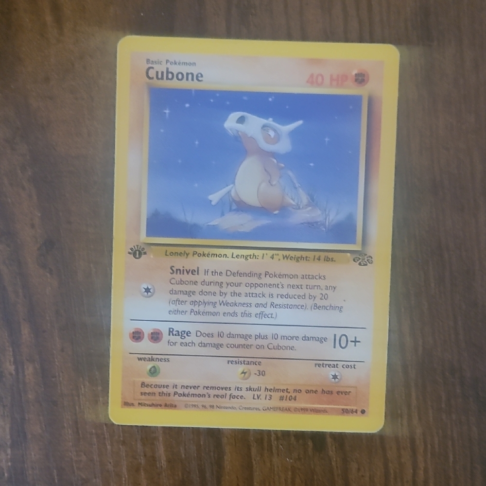 Cubone Pokémon Trading Card